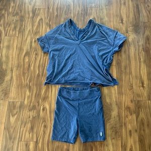 Free People Hot Shot set in blue